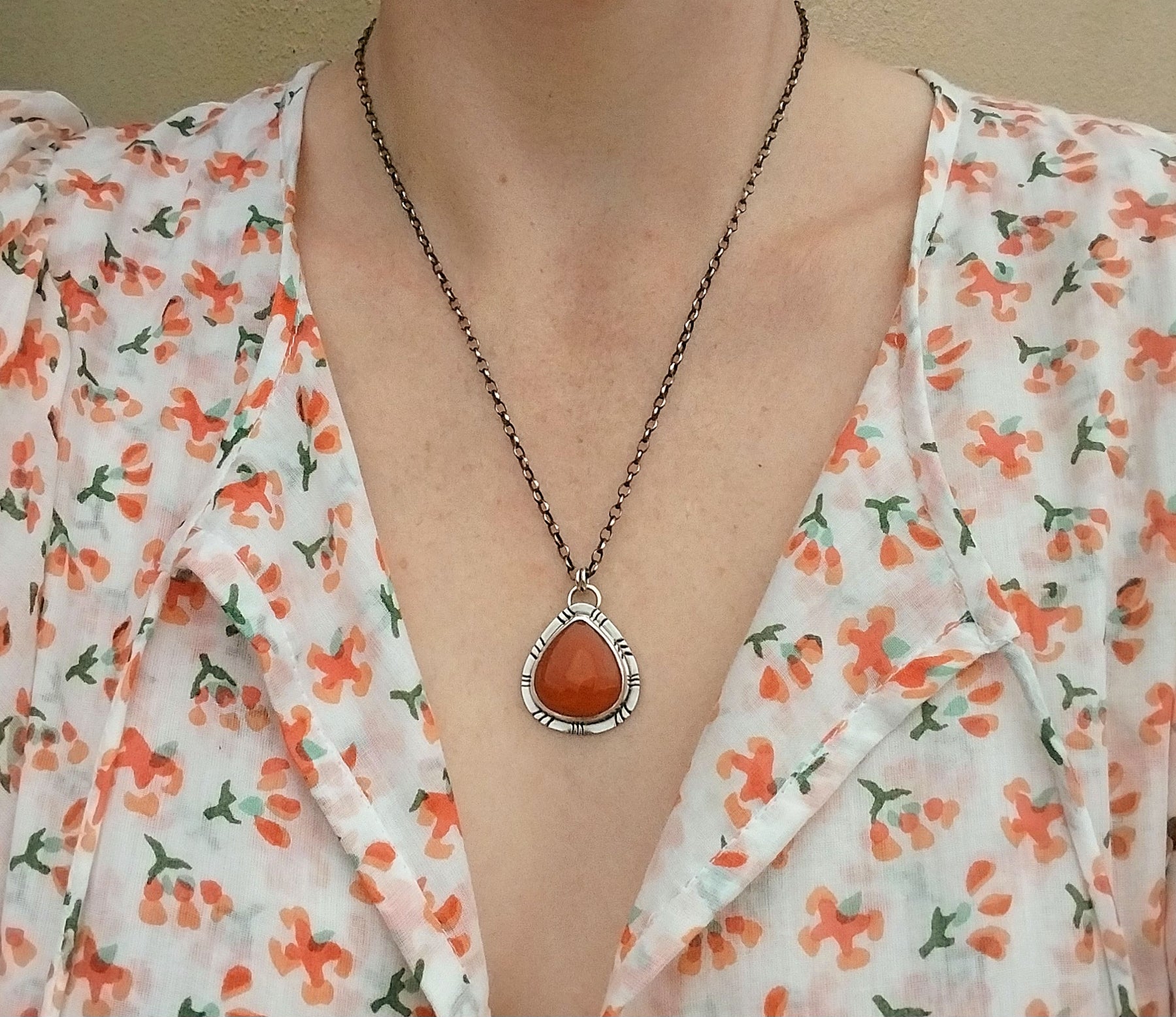 Lake agate necklace