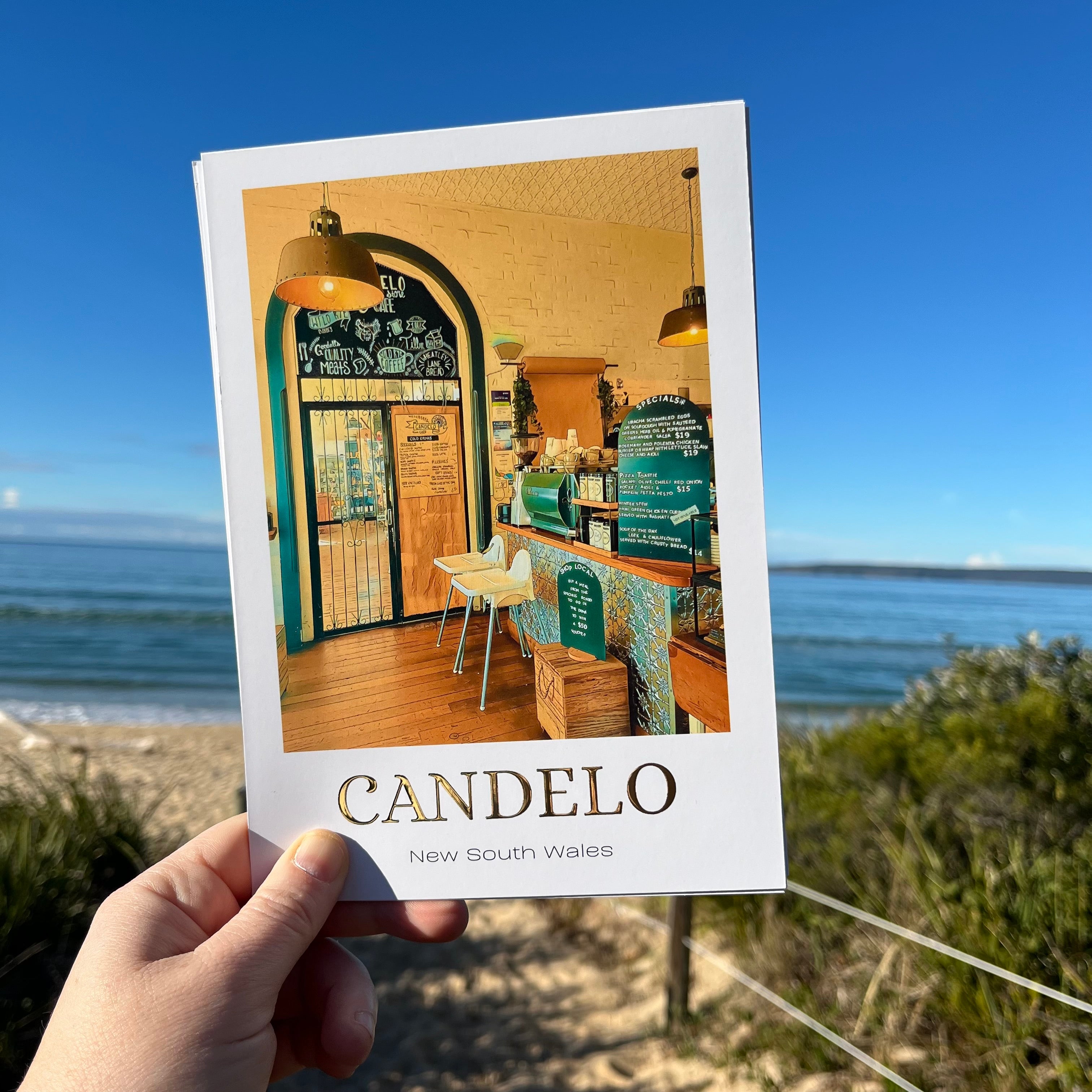 Sapphire Coast Gold Foil Location Prints