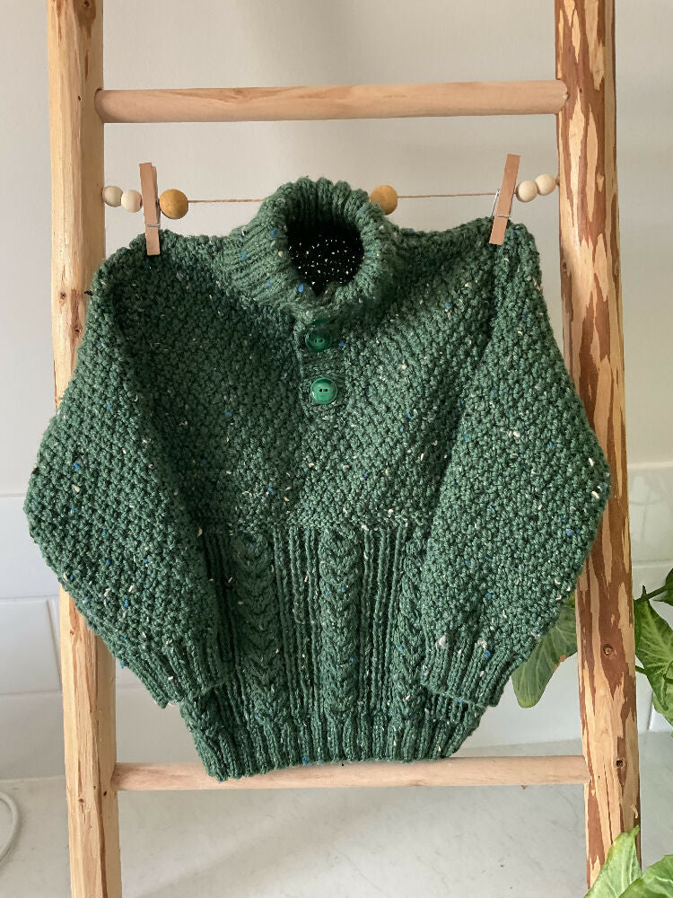 Jumper, Green, Size 2-3years