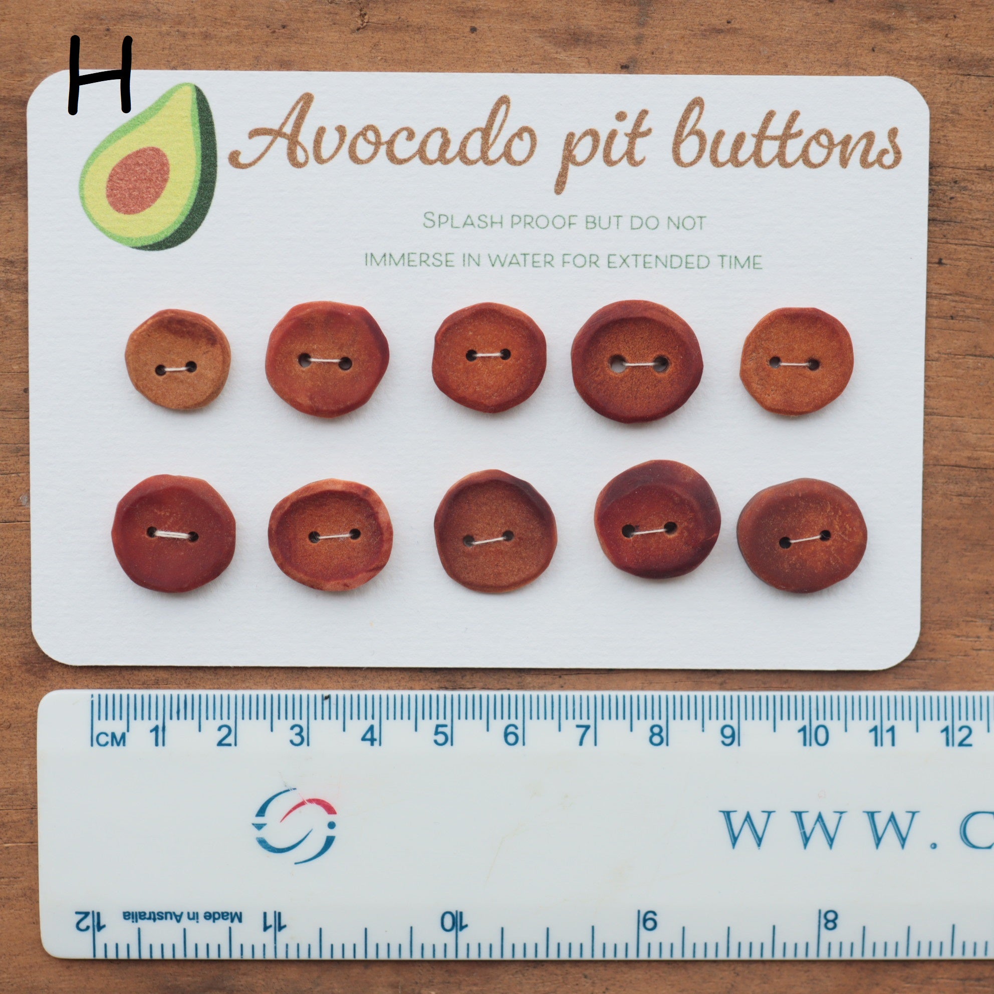 Hand carved Avocado pit Buttons. 5 to 10 Buttons on a card.