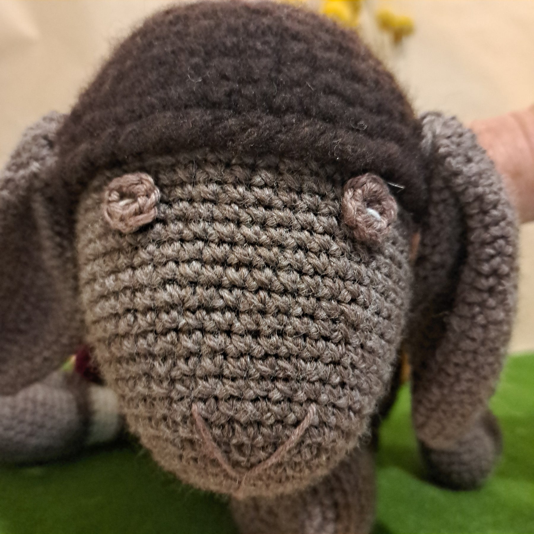 Crochet black sheep toy
