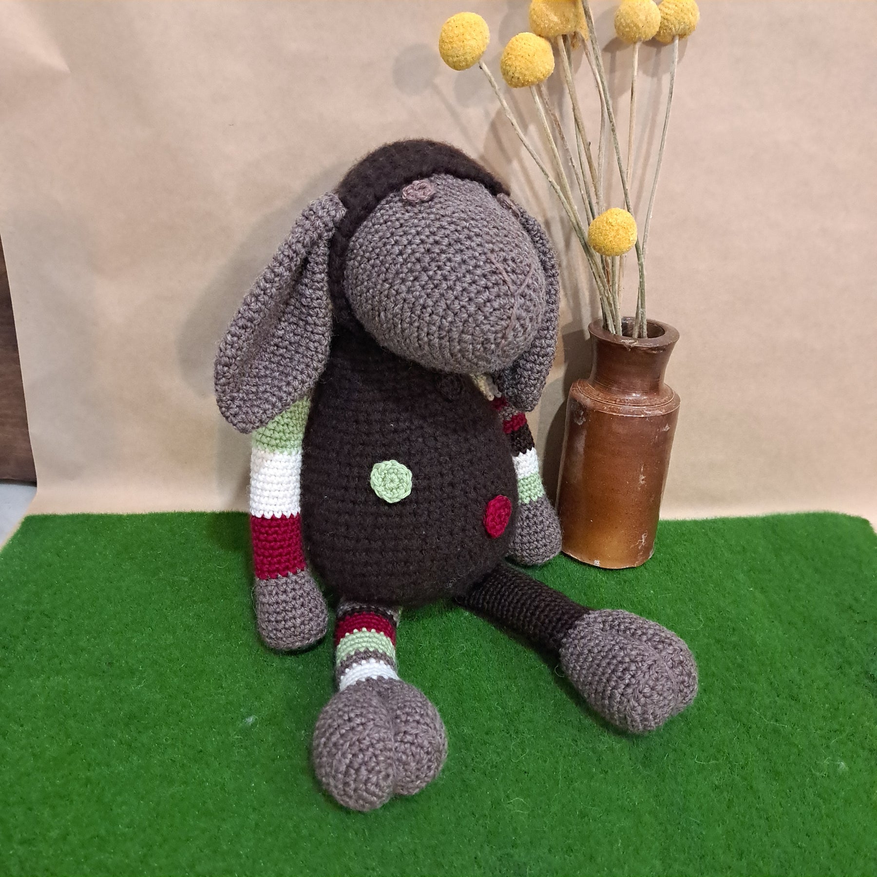 Crochet black sheep toy