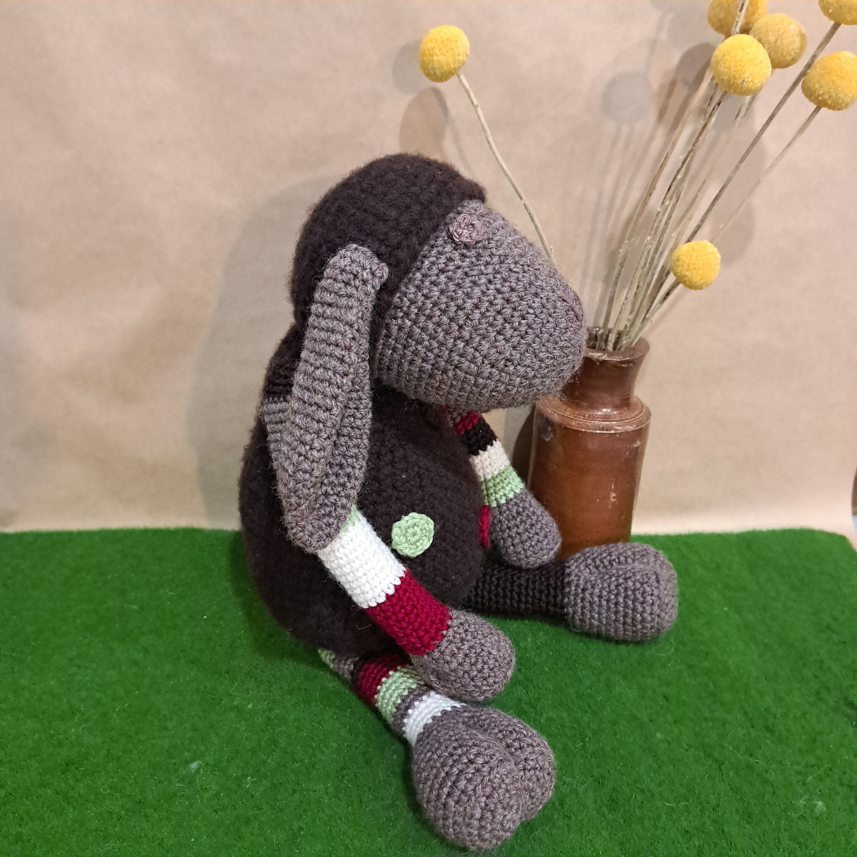 Crochet black sheep toy
