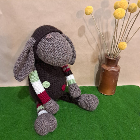 Crochet black sheep toy