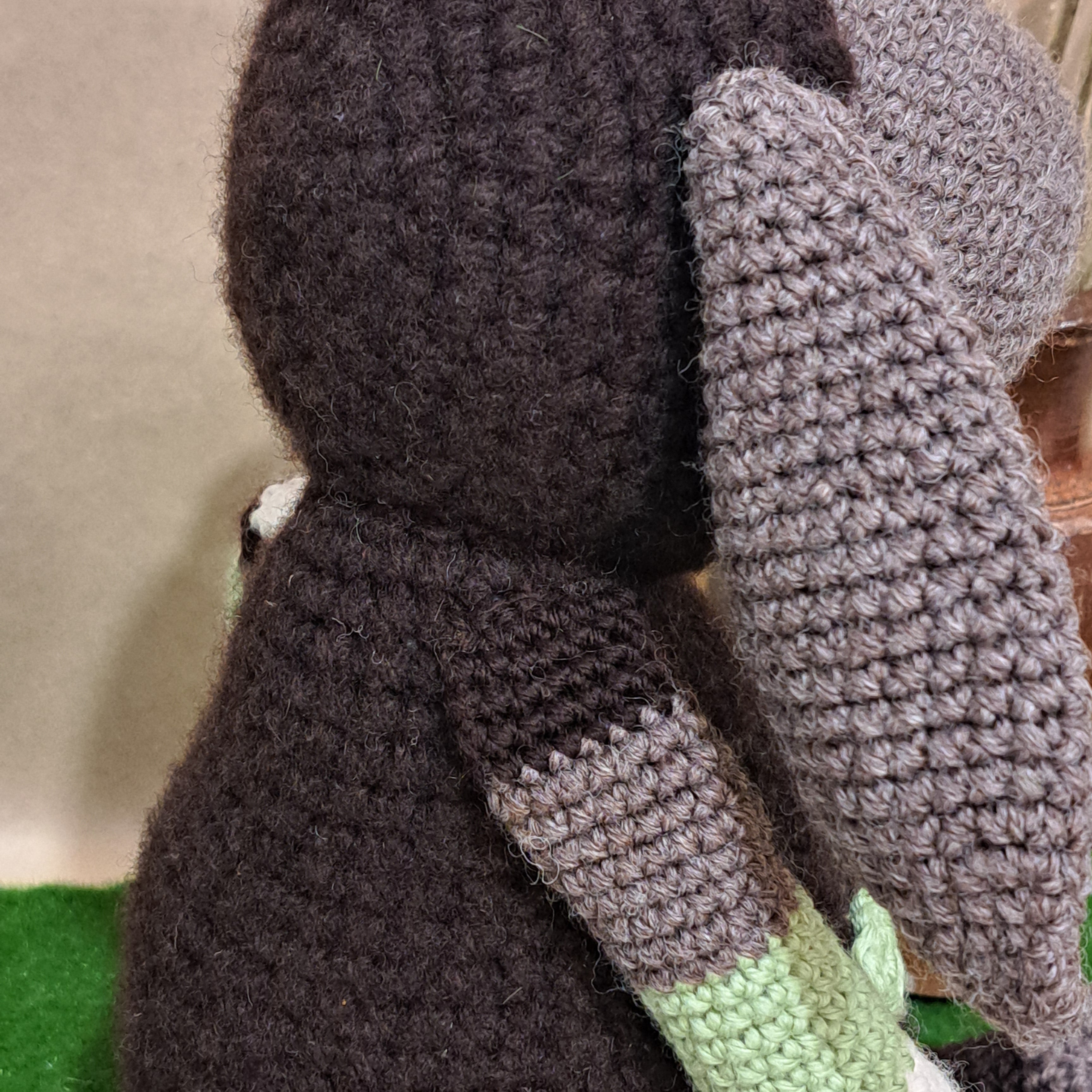 Crochet black sheep toy