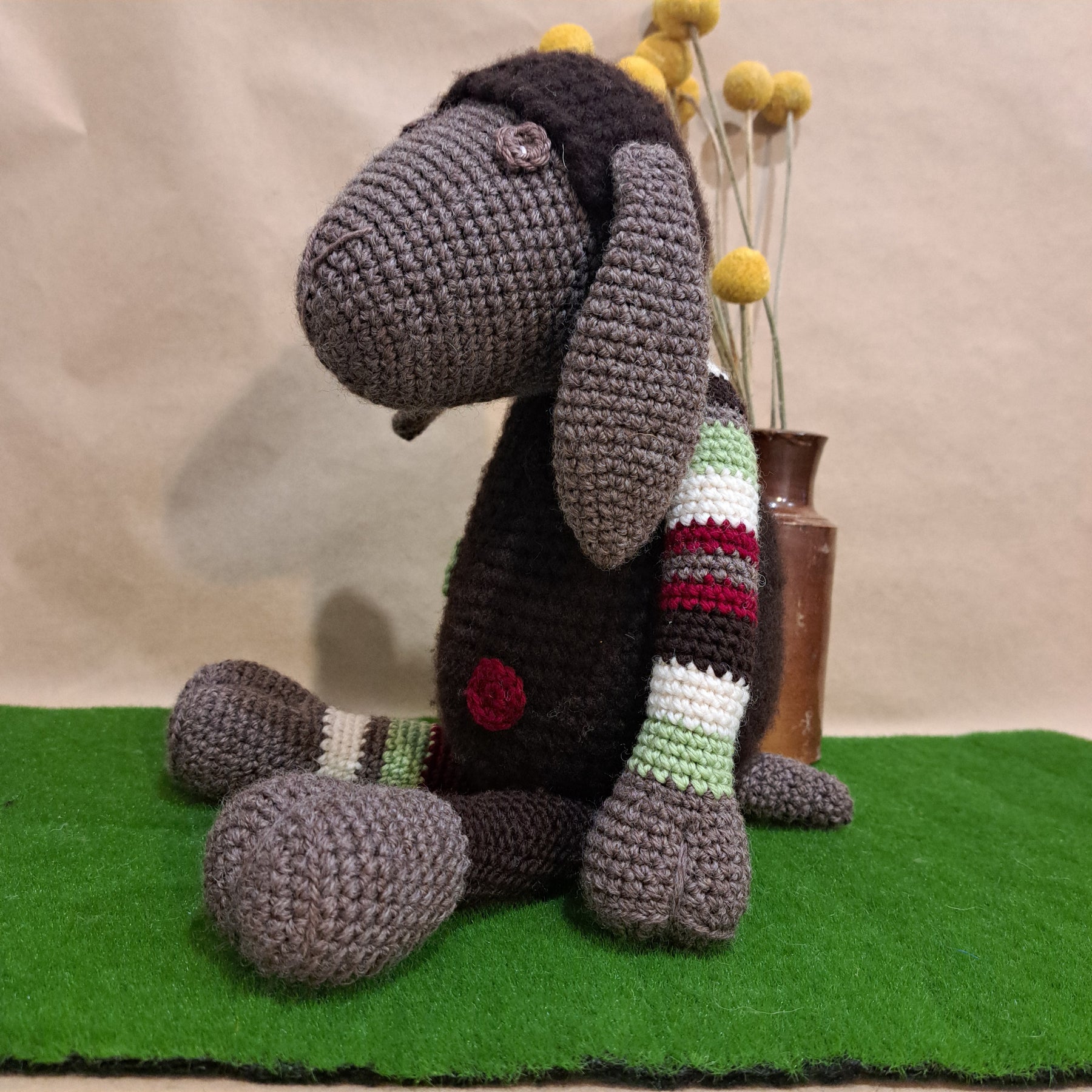 Crochet black sheep toy