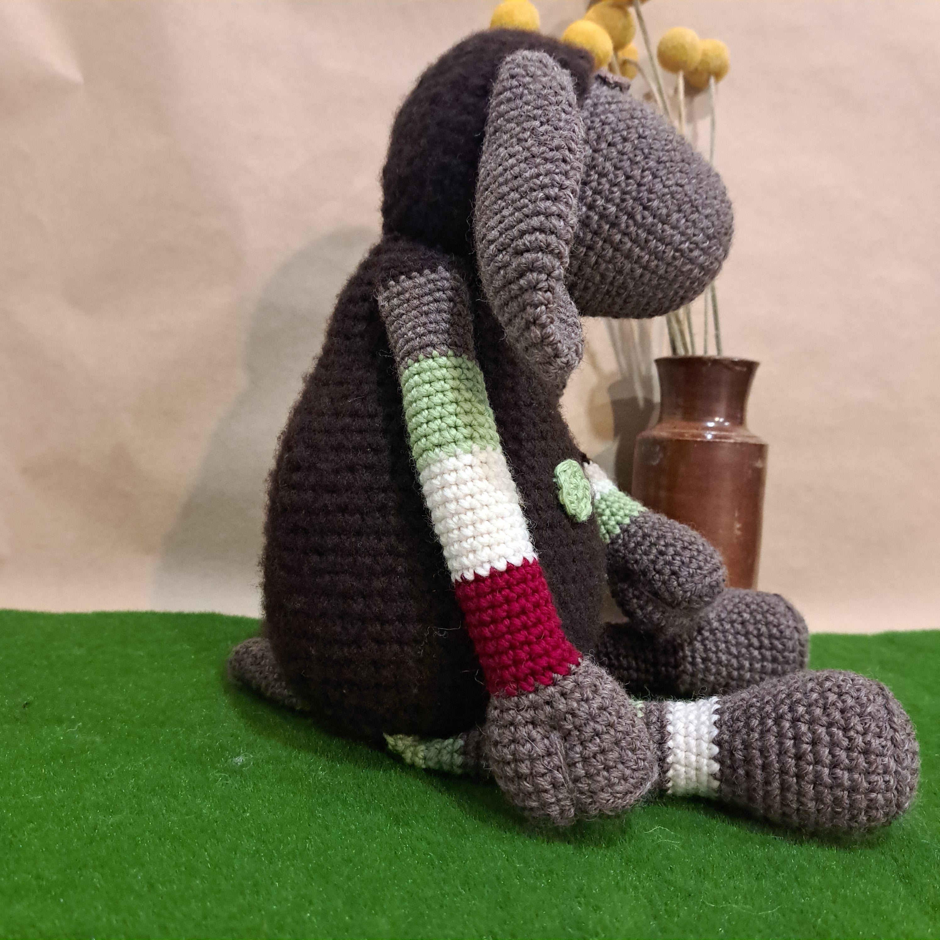 Crochet black sheep toy