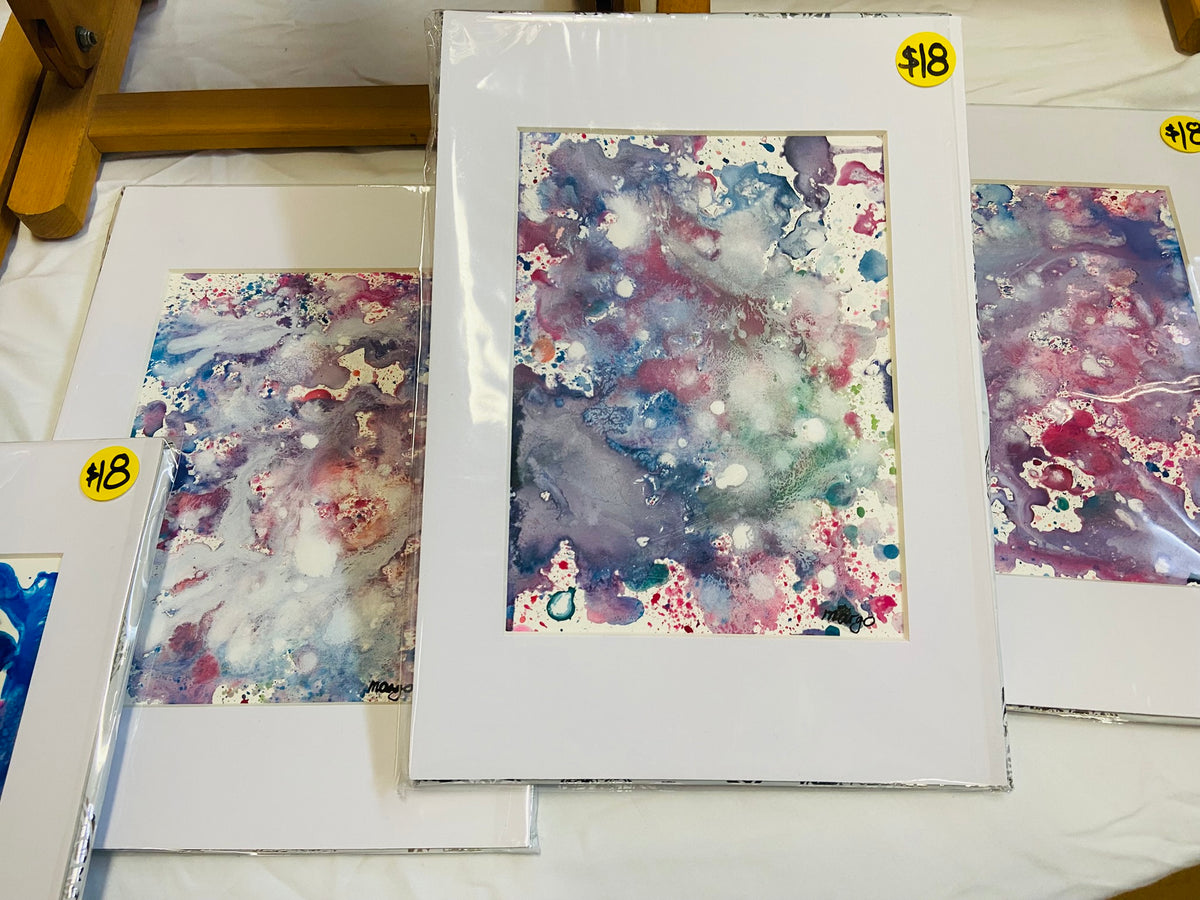 Velvet Distortion 2, A5 with white A4 frame picture mount, original painting