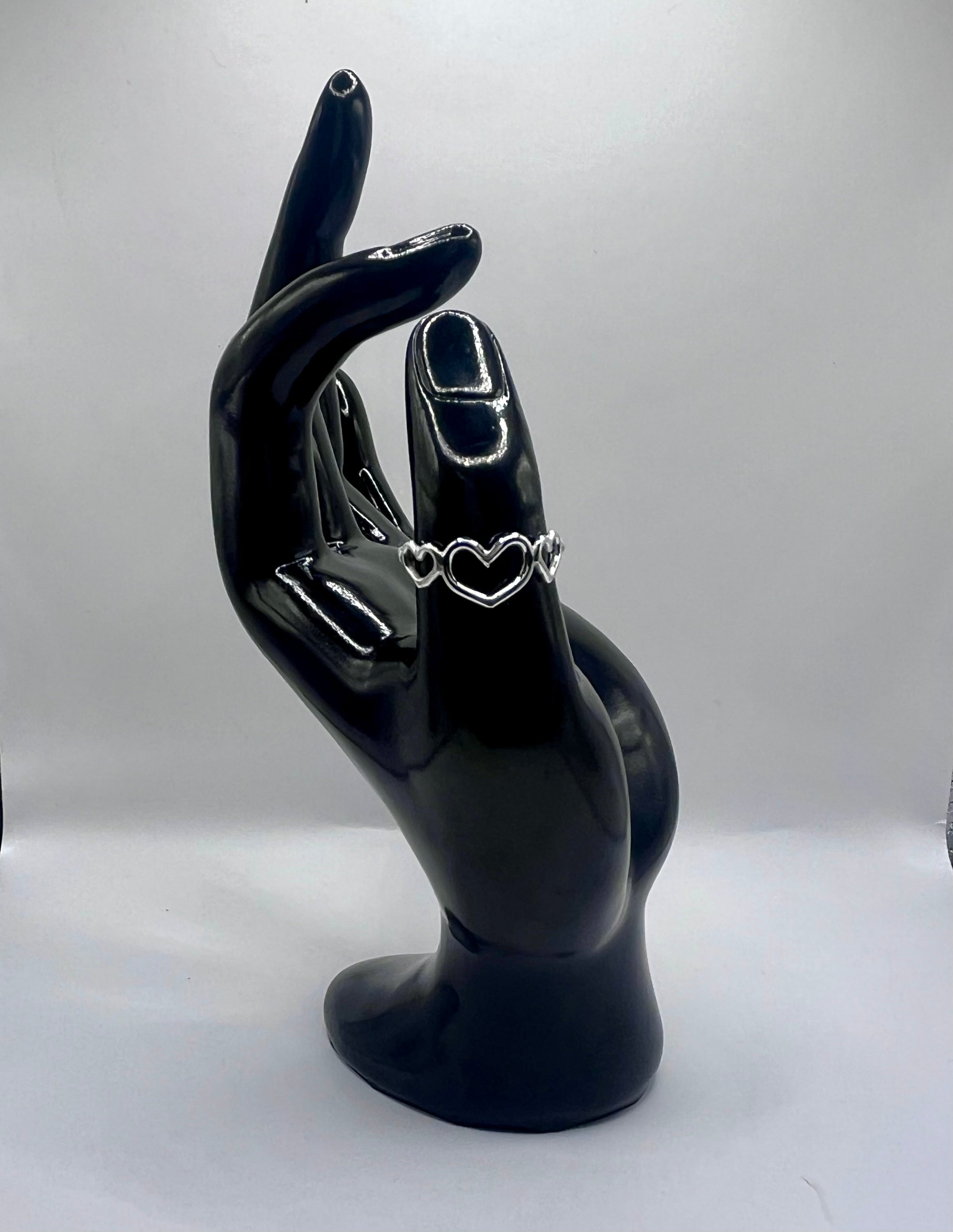 Triple heart 925 Silver Ring