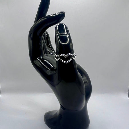 Triple heart 925 Silver Ring