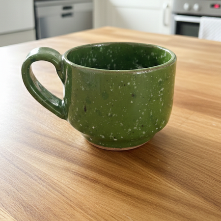 Handmade Ceramic , Forest Speckle Mug