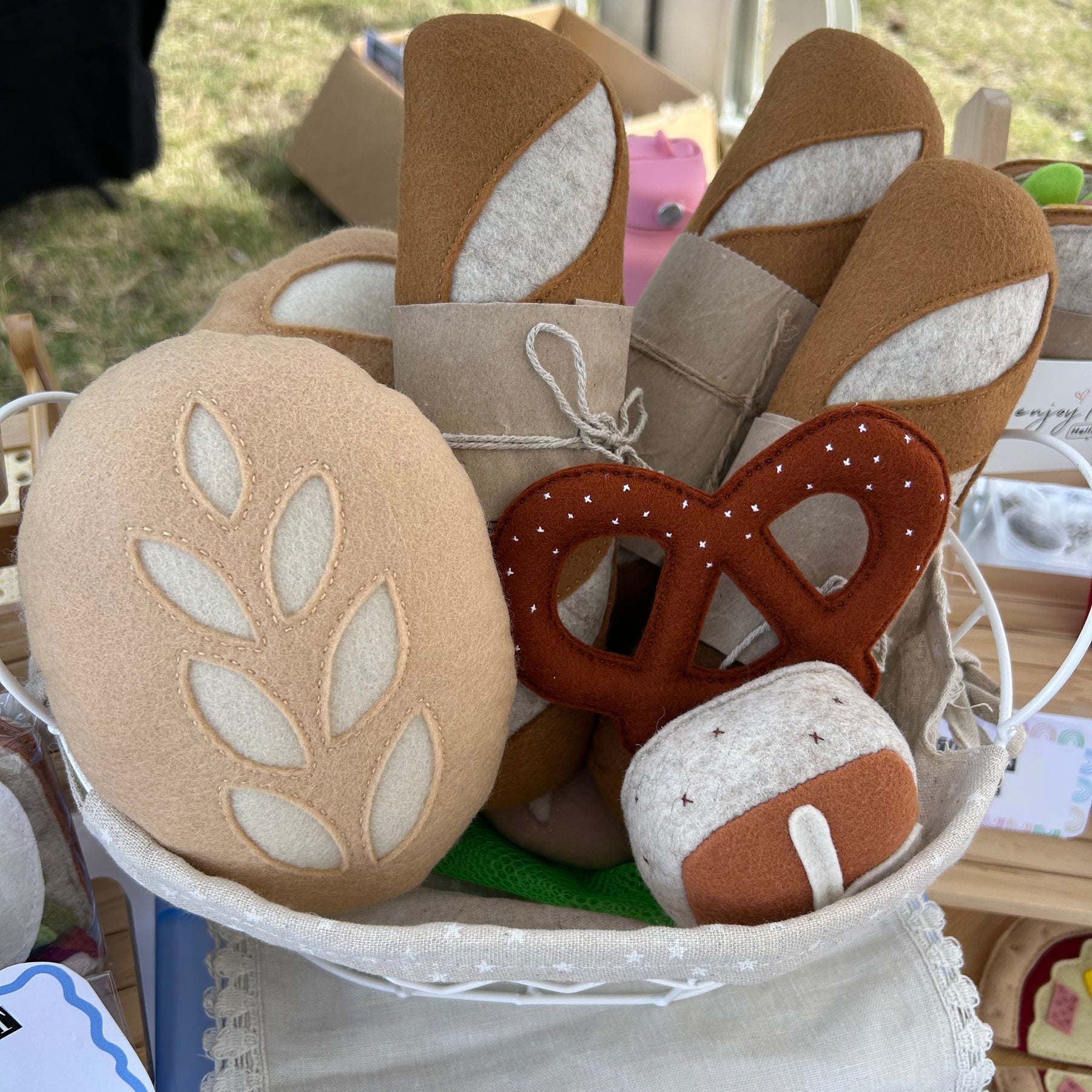 Baguette, felt play food toy, toddler gift