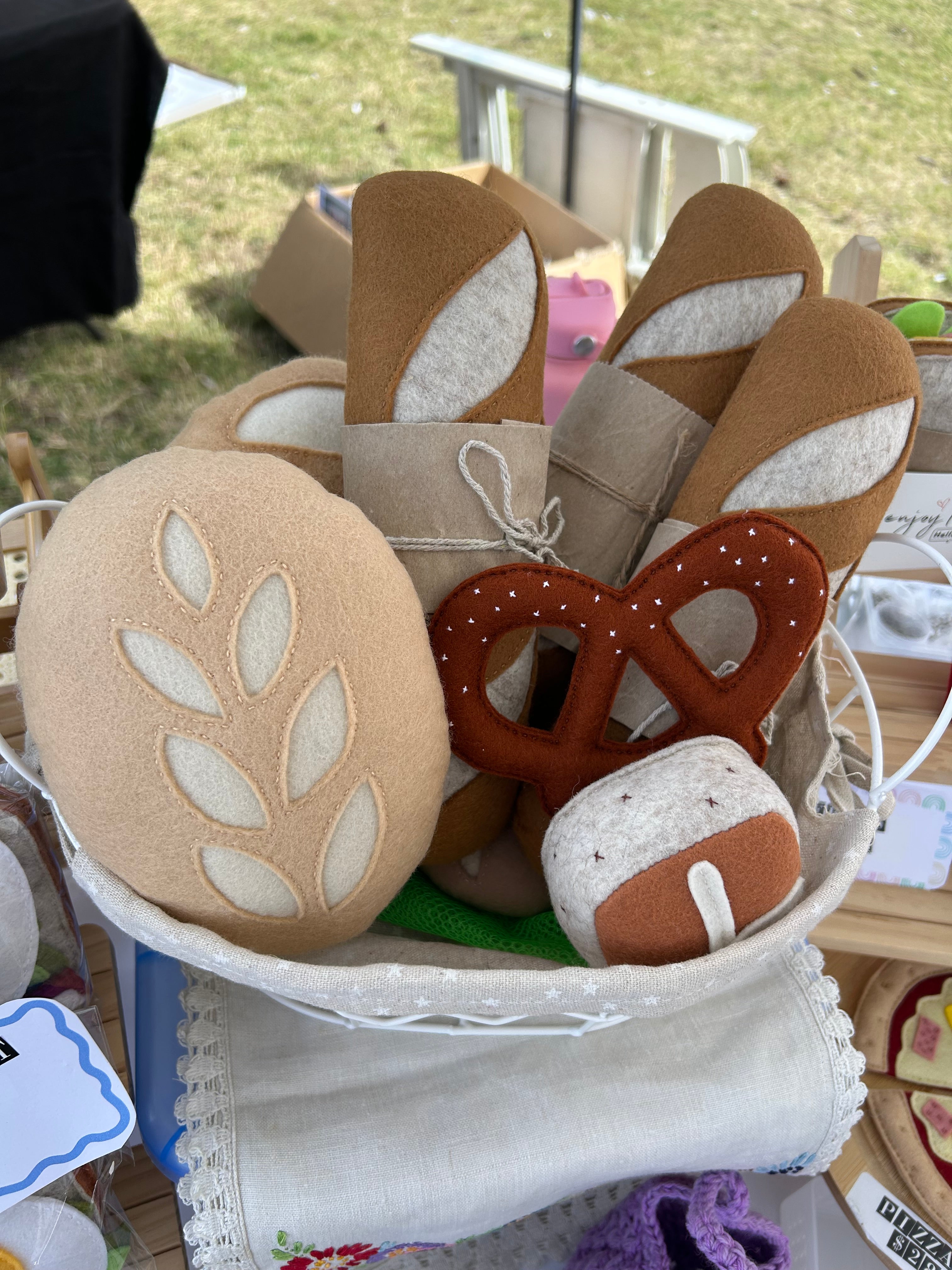 Baguette, felt play food toy, toddler gift