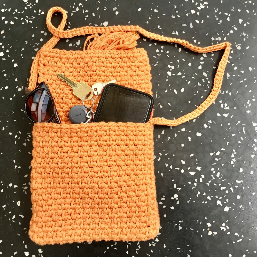 Crocheted Cross Body Bag