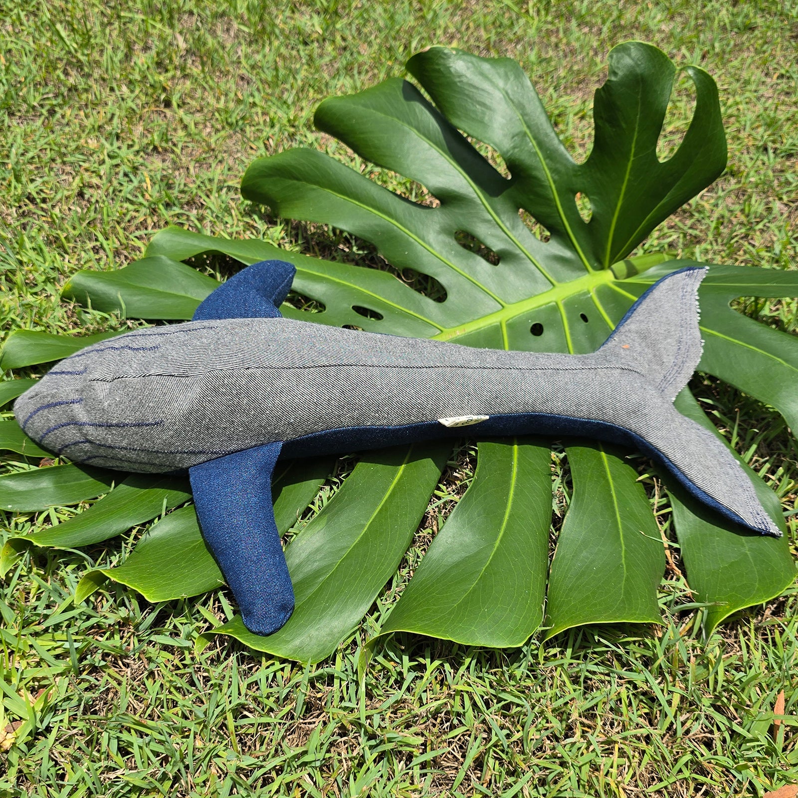 Upcycled Denim Whale - Wayne