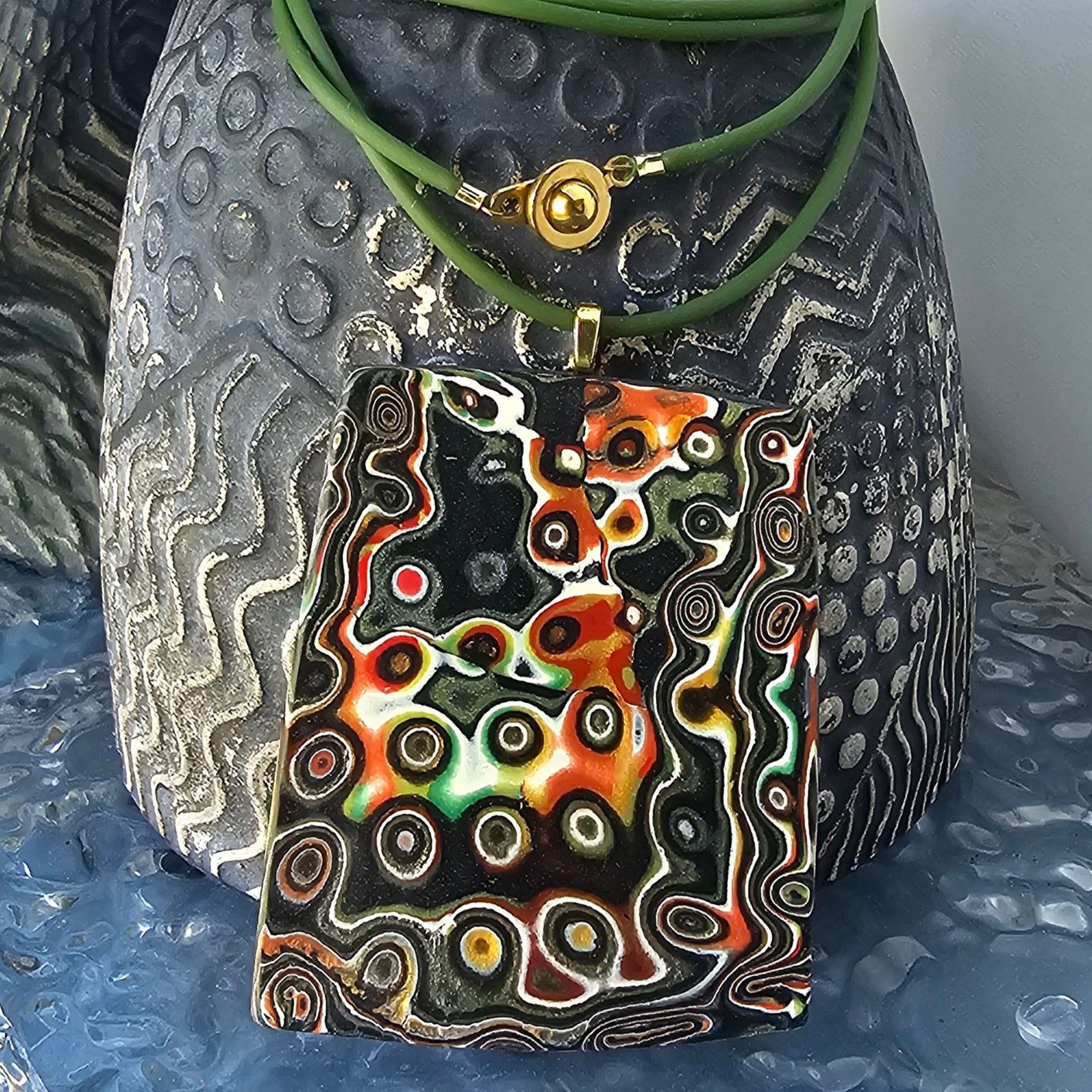 BONFIRE NIGHT - POLYMER CLAY PENDANT