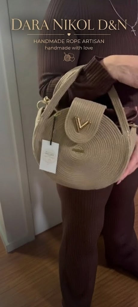 Victoria Medium Handmade Round Cotton Cord Handbag