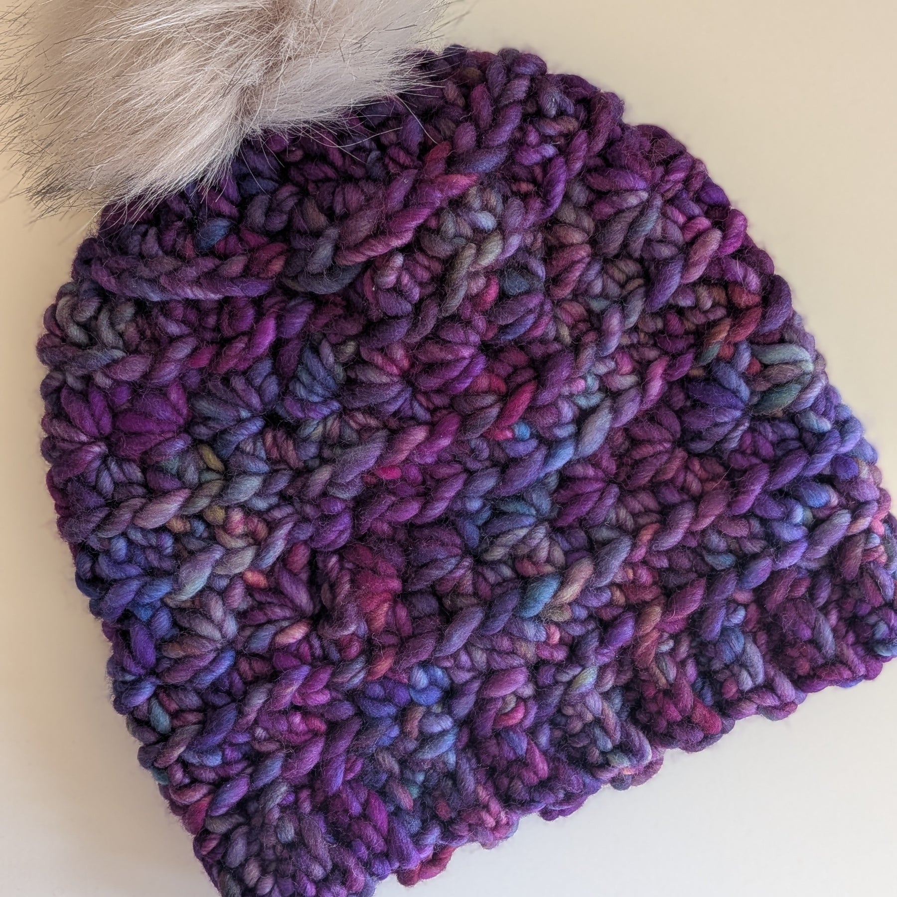 Merino Adult Beanie Purple