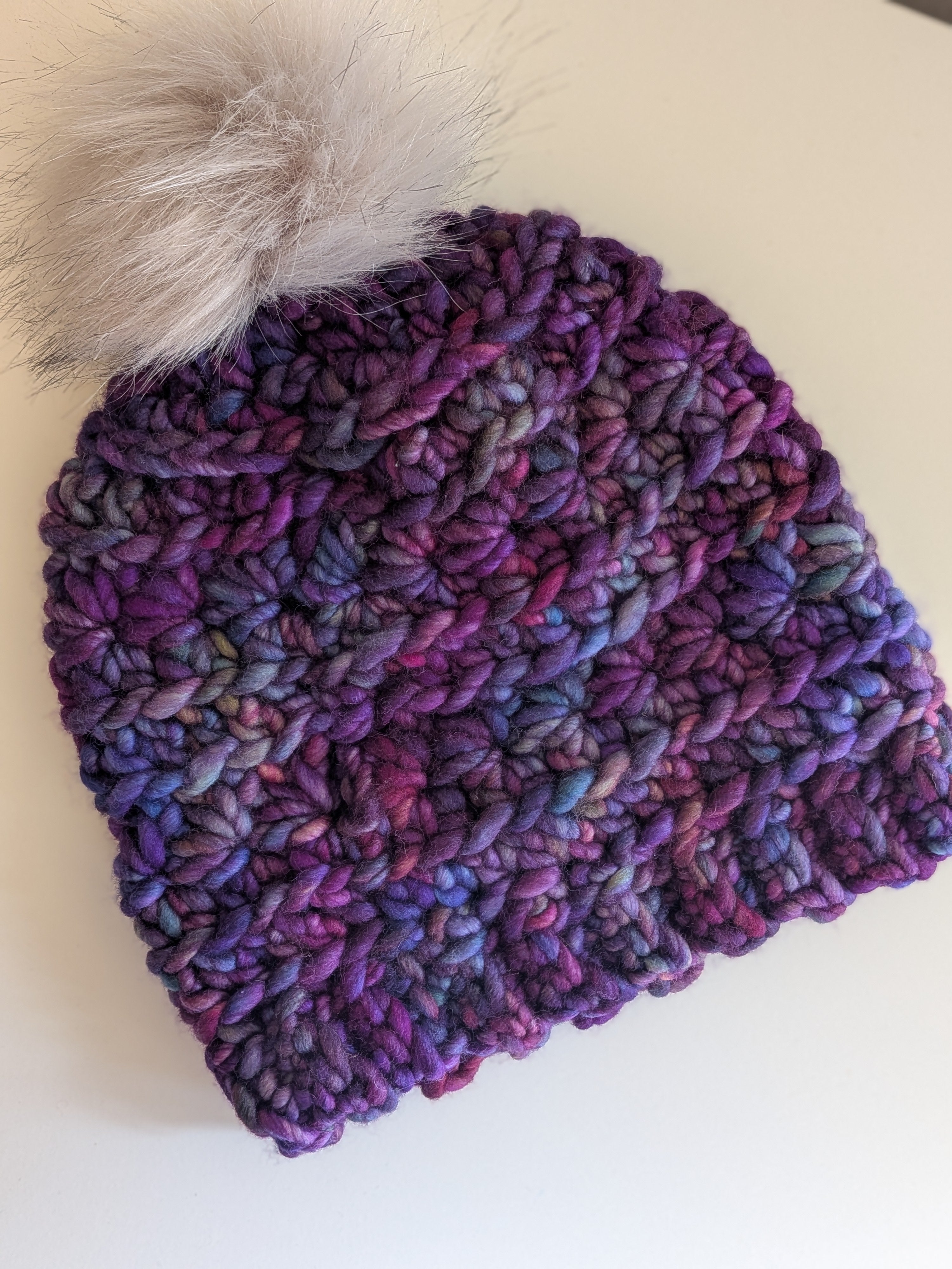 Merino Adult Beanie Purple