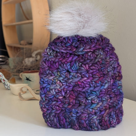 Merino Adult Beanie Purple
