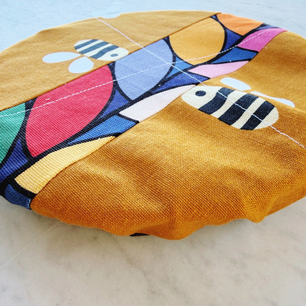 Bees reusable fabric bowl covers. Set of two. Proofing cloths.