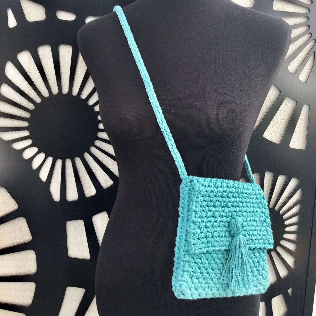 Crocheted Cross Body Bag