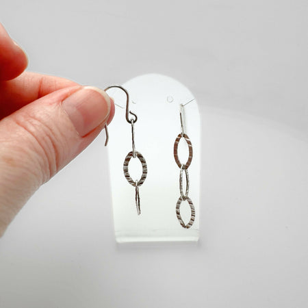 Textured sterling silver earrings