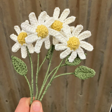 Cotton Crochet Daisy Stem