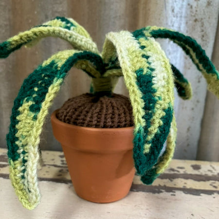 Crochet houseplant in terracotta pot