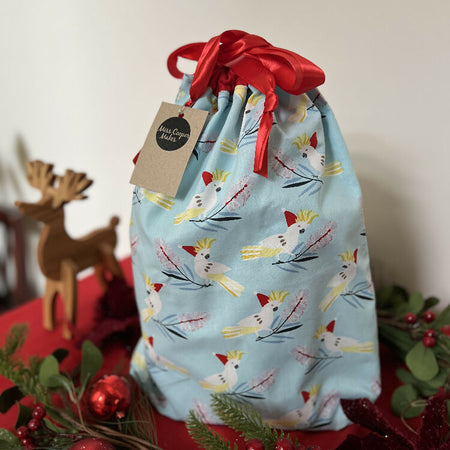 Christmas Gift Bag - Cockatoo - Medium