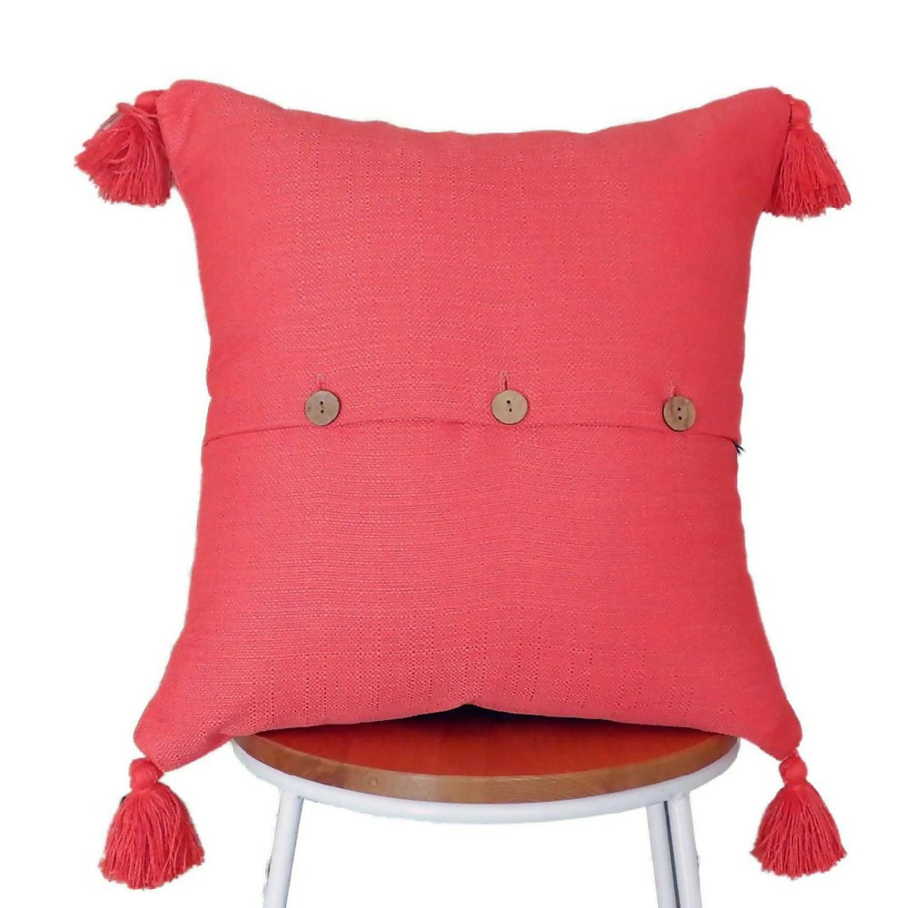 Tangerine Tassel Cushion Cover 45cm x 45cm
