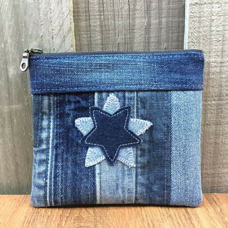 Upcycled Denim Purse– Denim Stars