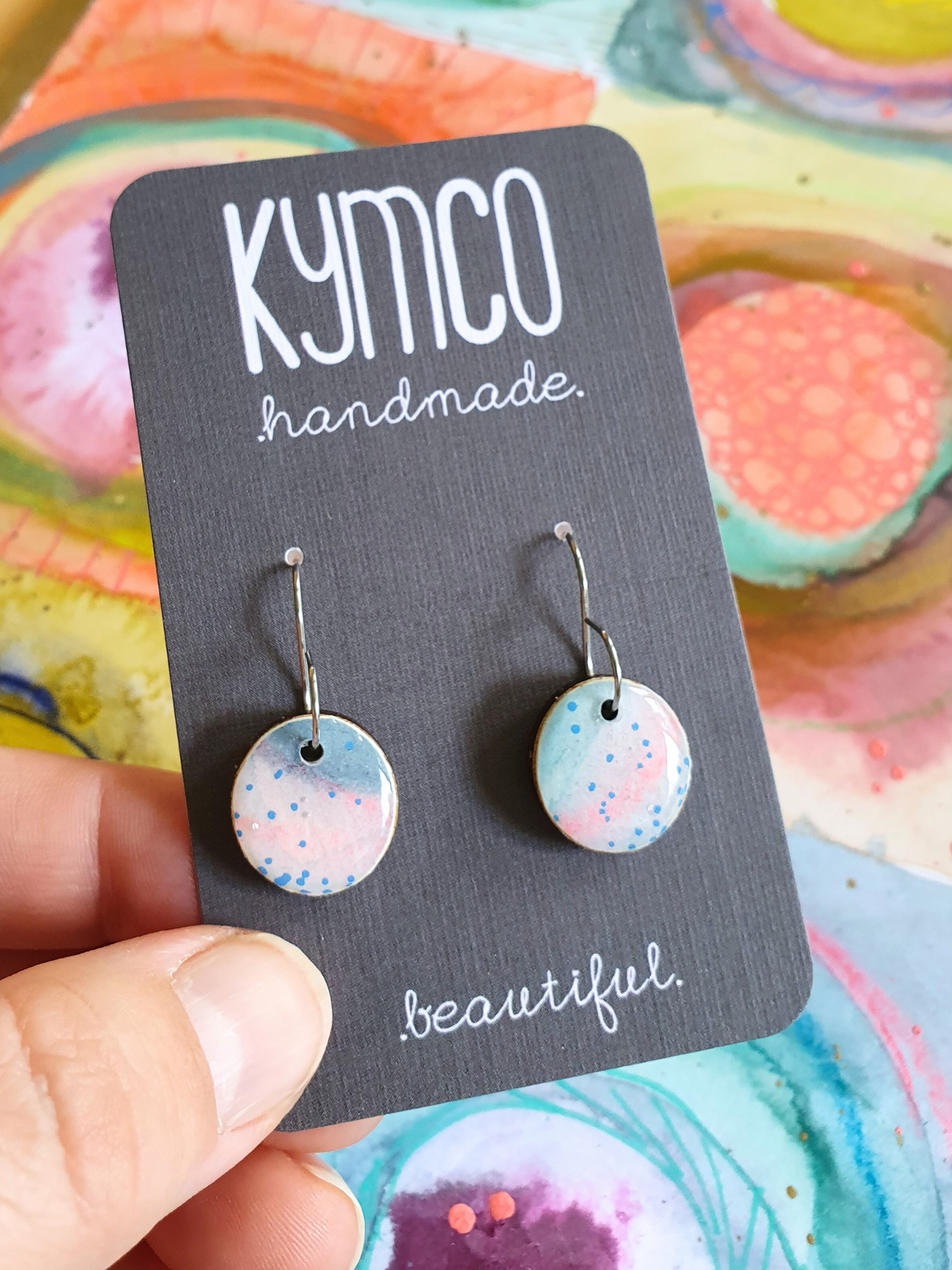 The Tutti Frutti Collection | Resin art jewellery | Small dangle earrings