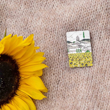 Sunflower Brooch