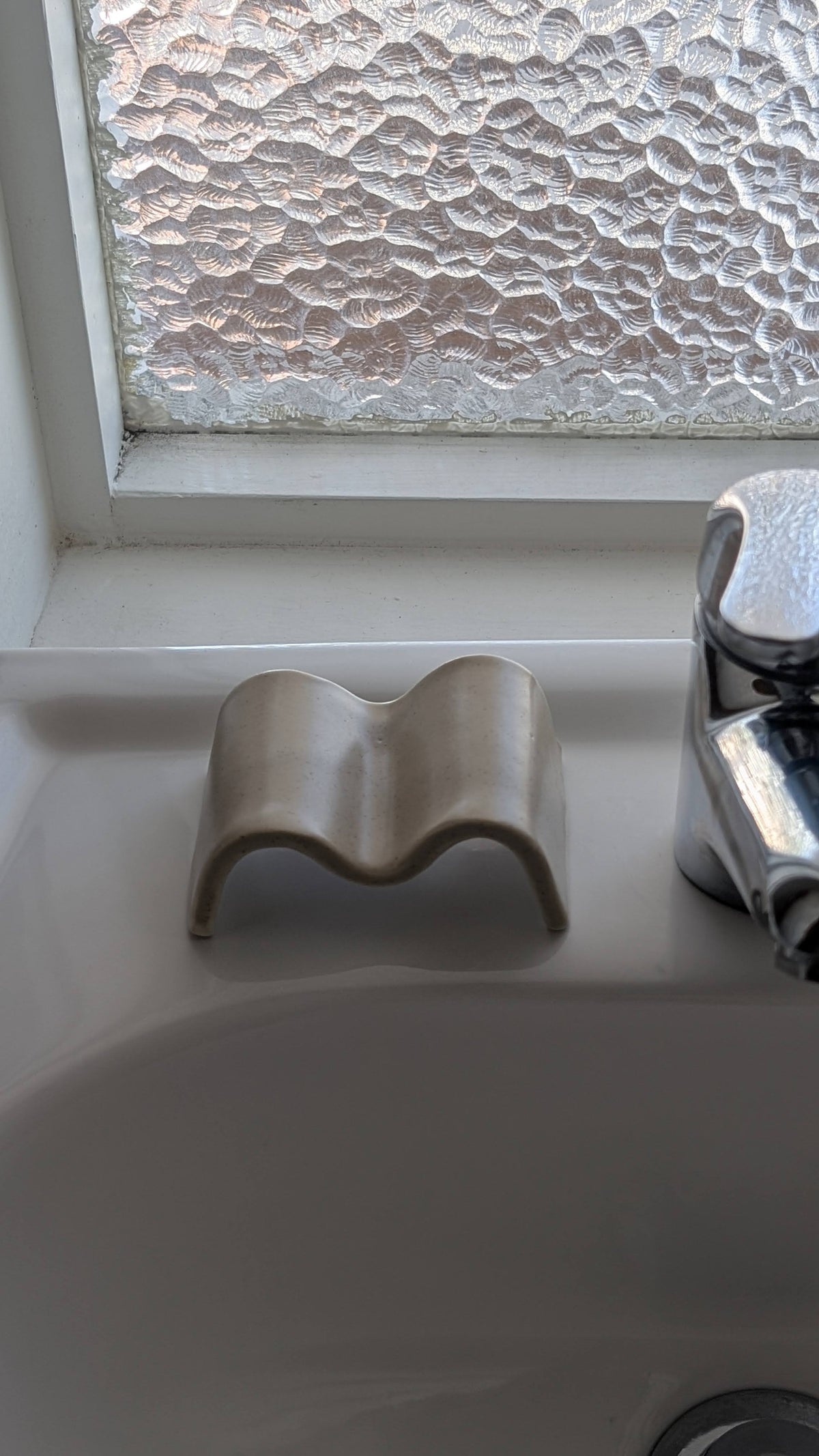 Menstrual Cup Drying Rack - Matte Beige Speckled - Handmade Ceramic