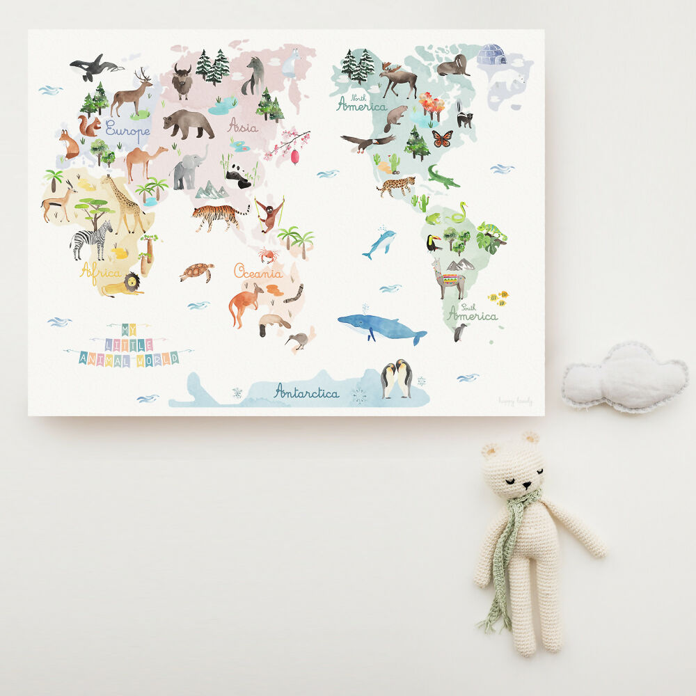 Educational-posters-world-animal-map-@happylazuly5