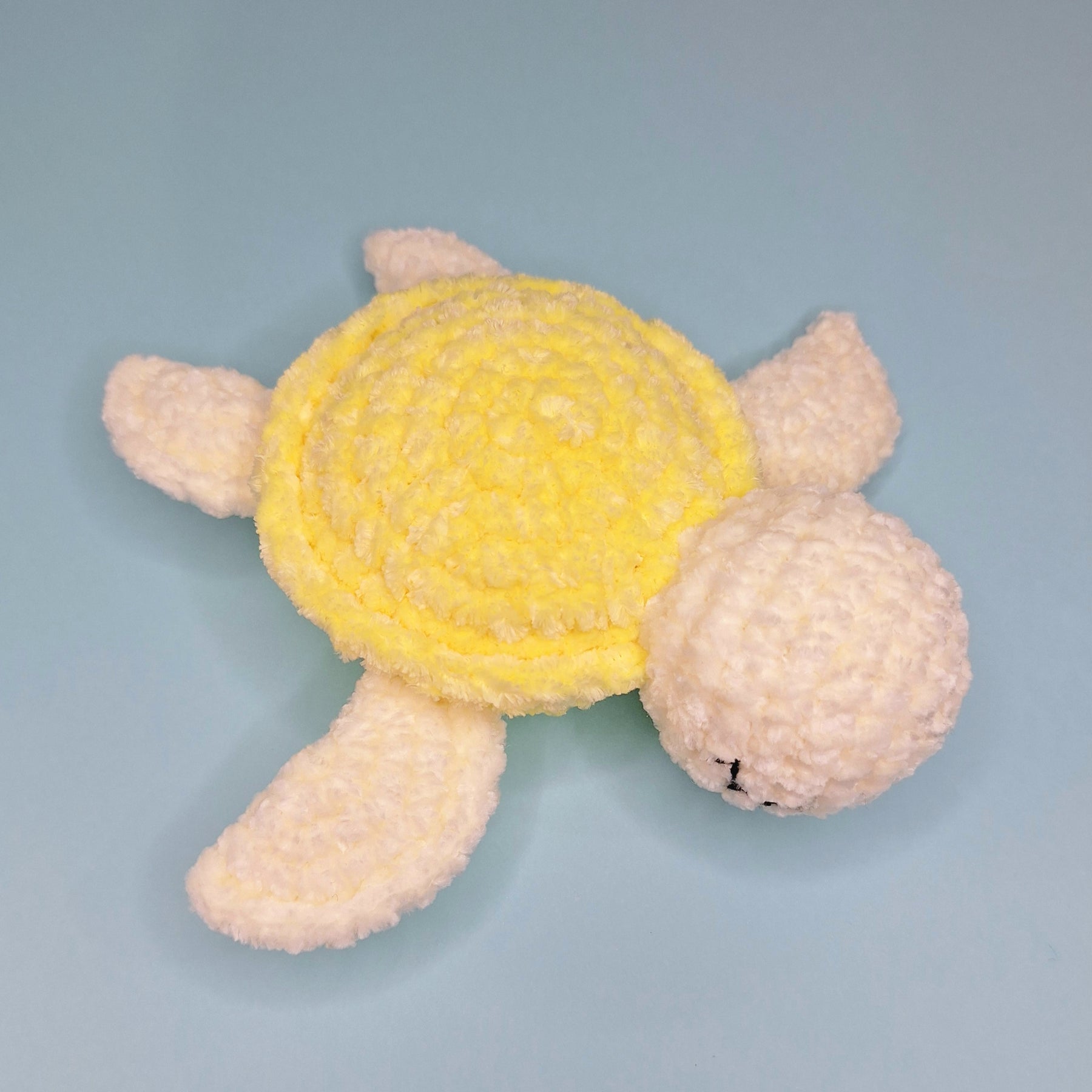 Handmade Velvetine Baby Turtle- Soft, Crochet Plush Toy