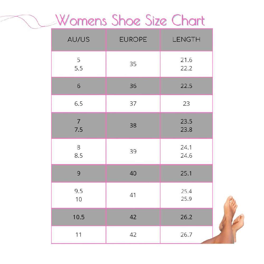 Madeit Ladies Shoe Size Chart