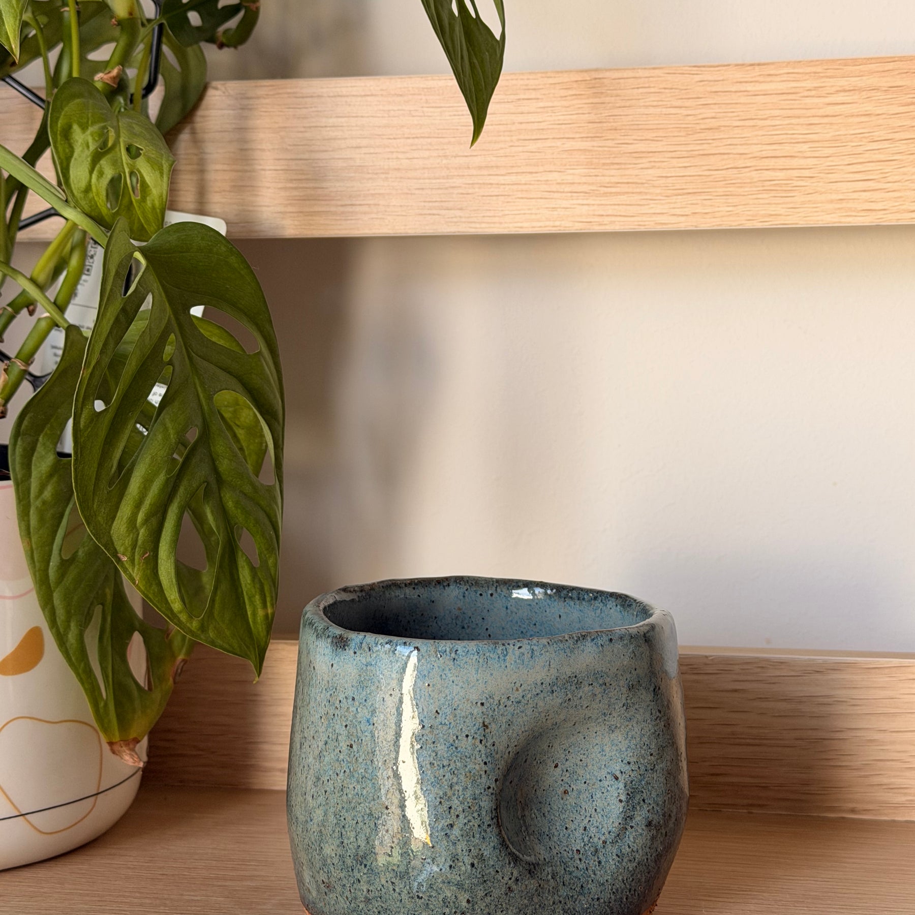 Handmade Chunky Blue/Green Ceramic Mug