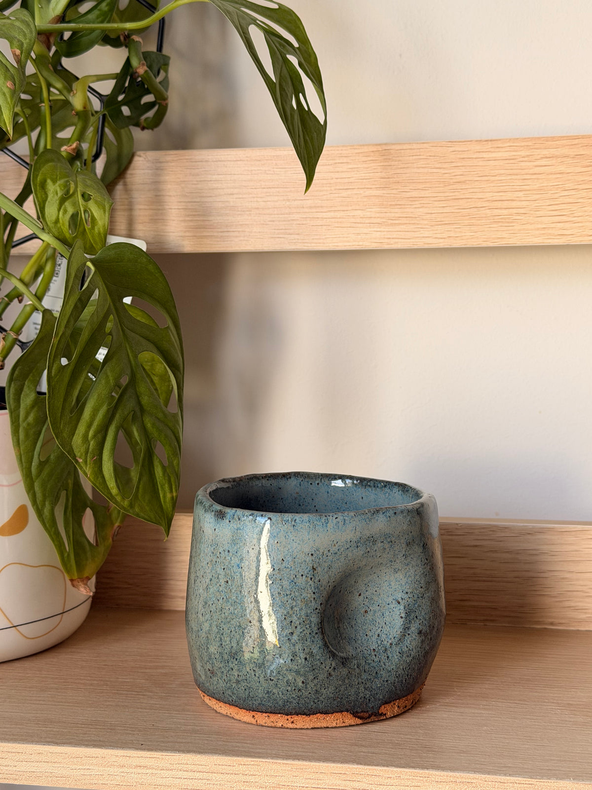 Handmade Chunky Blue/Green Ceramic Mug