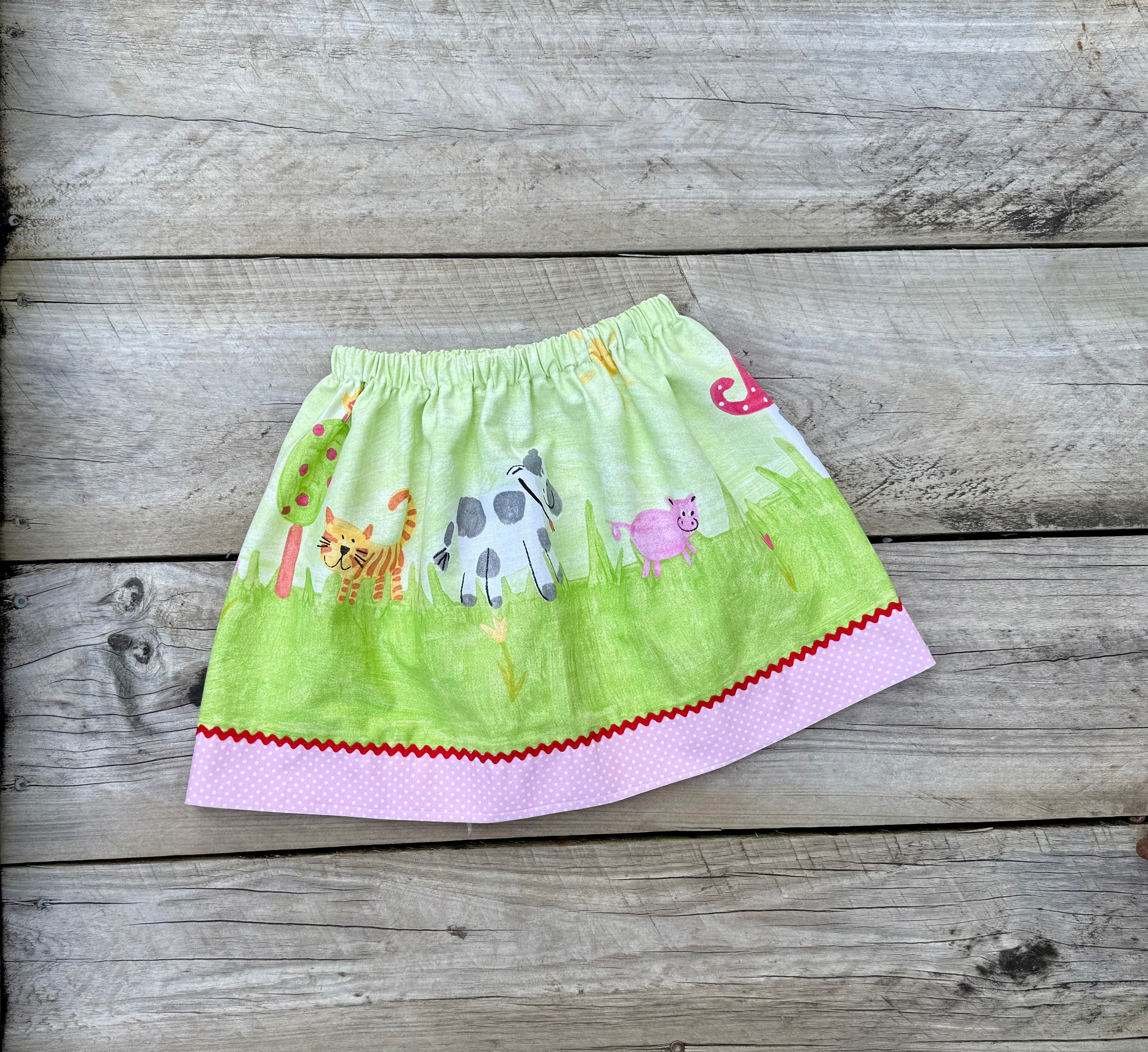 Girls farmyard  skirt ,size 4