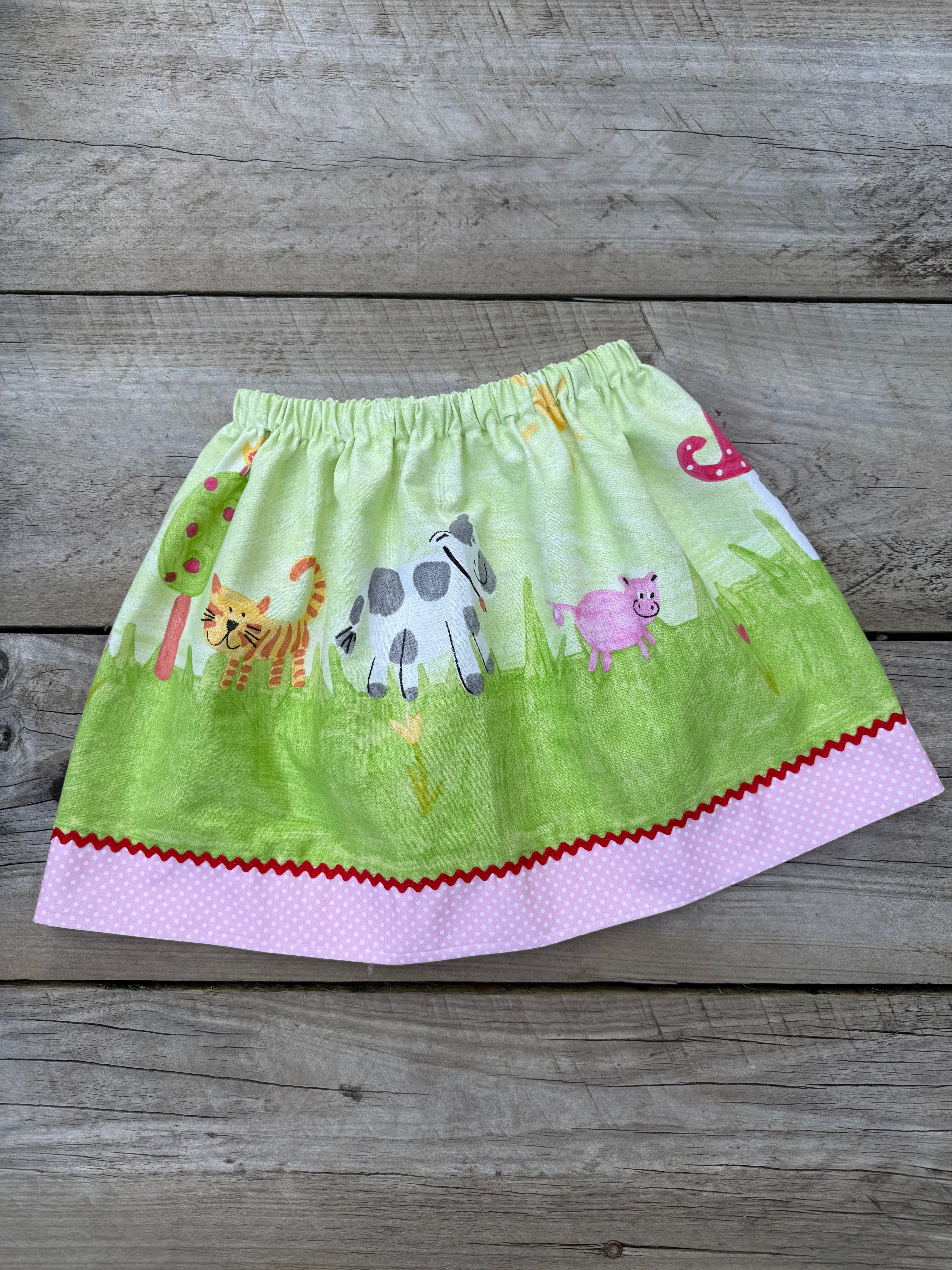 Girls farmyard  skirt ,size 4