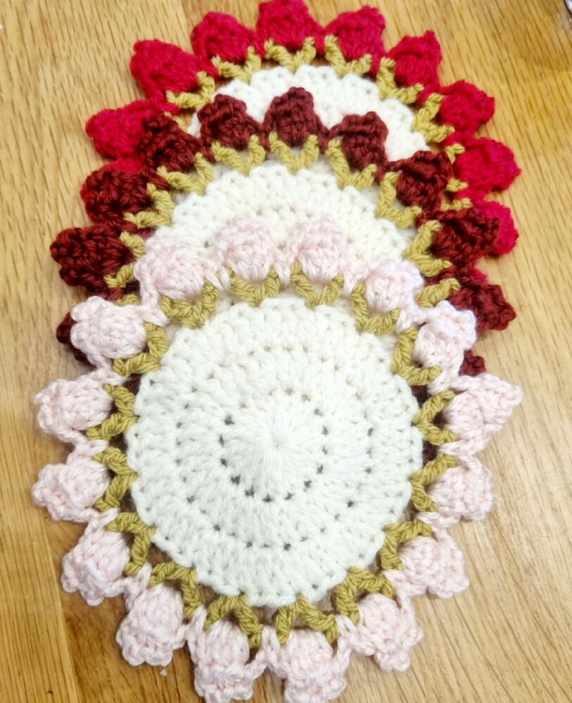 Flower coasters_red-pink-burgundy2