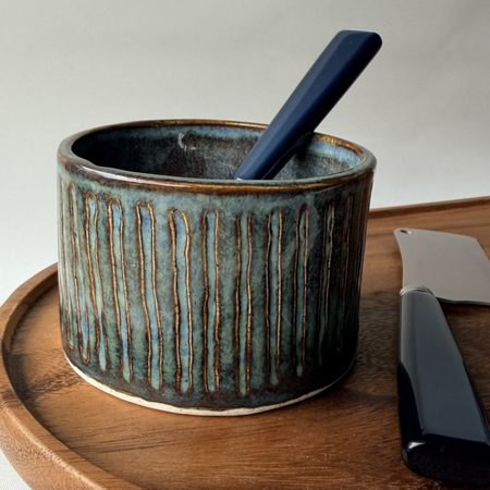 Textured Dip Bowl | Denim Blue