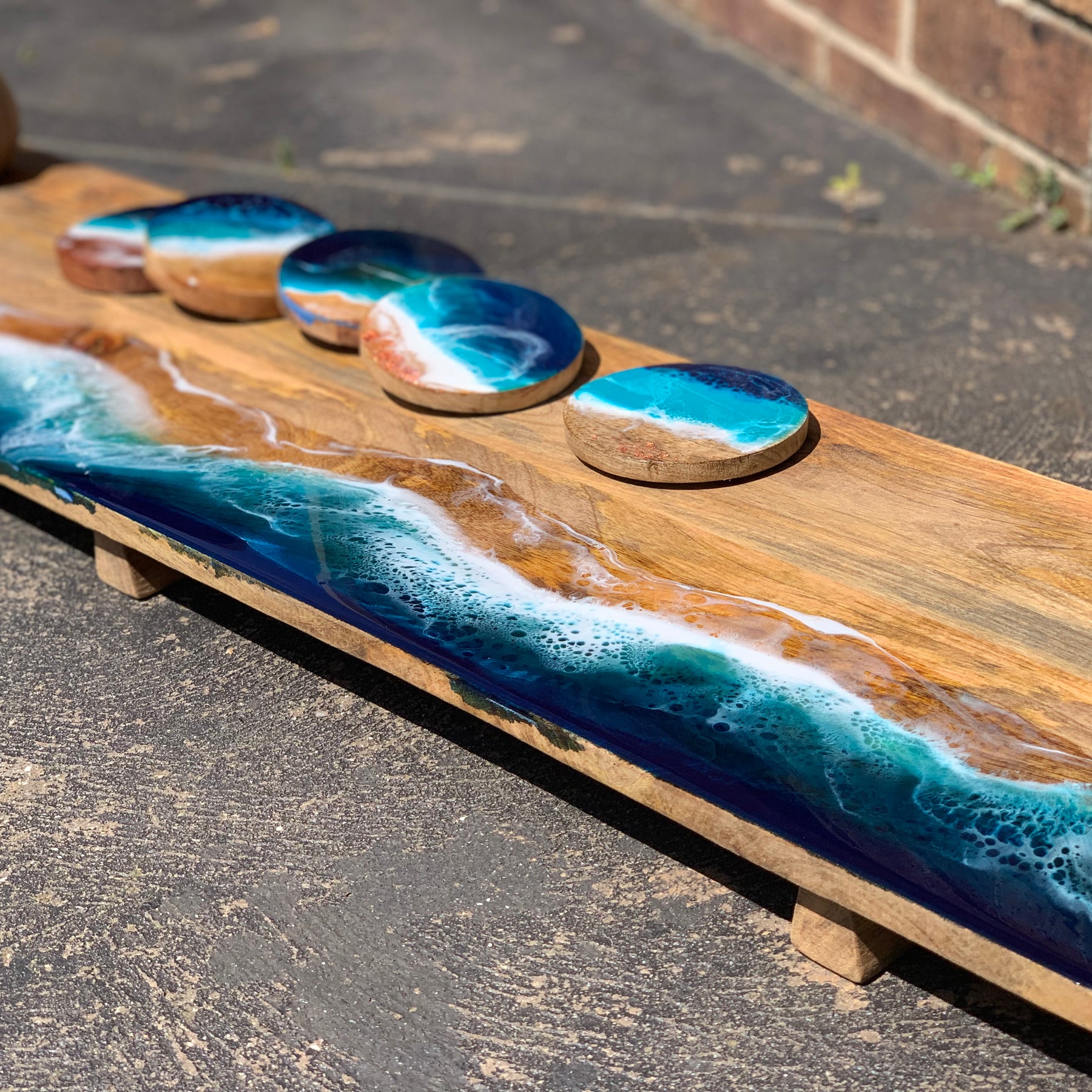 Serving board | grazing board | ocean | charcuterie board | home decor | Made to Order 3-4 Weeks