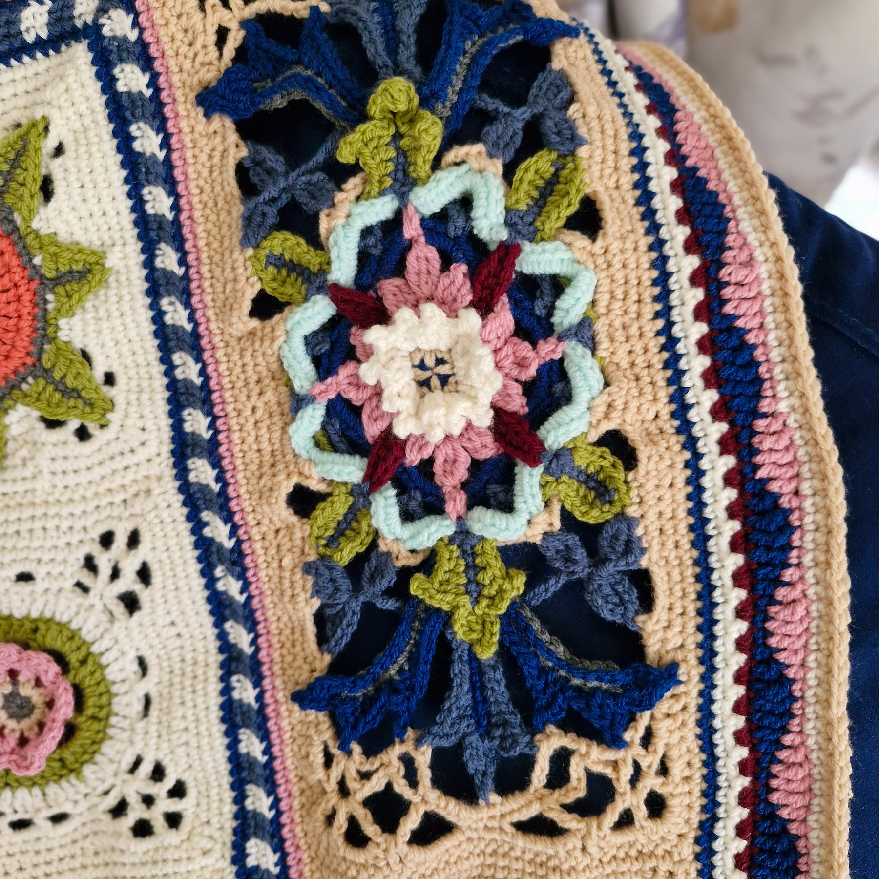 One-of-a-kind handcrafted crocheted heirloom blanket