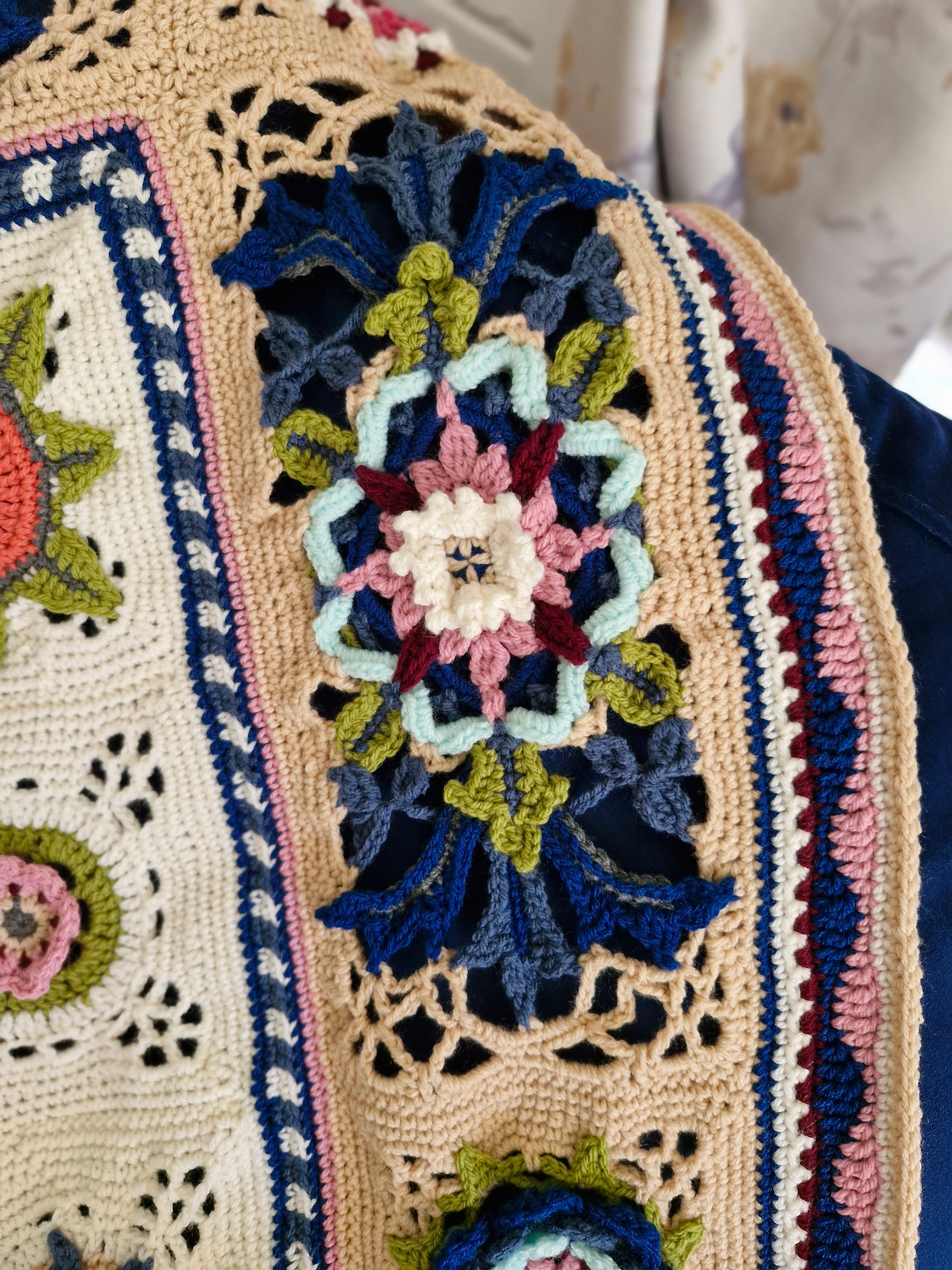 One-of-a-kind handcrafted crocheted heirloom blanket
