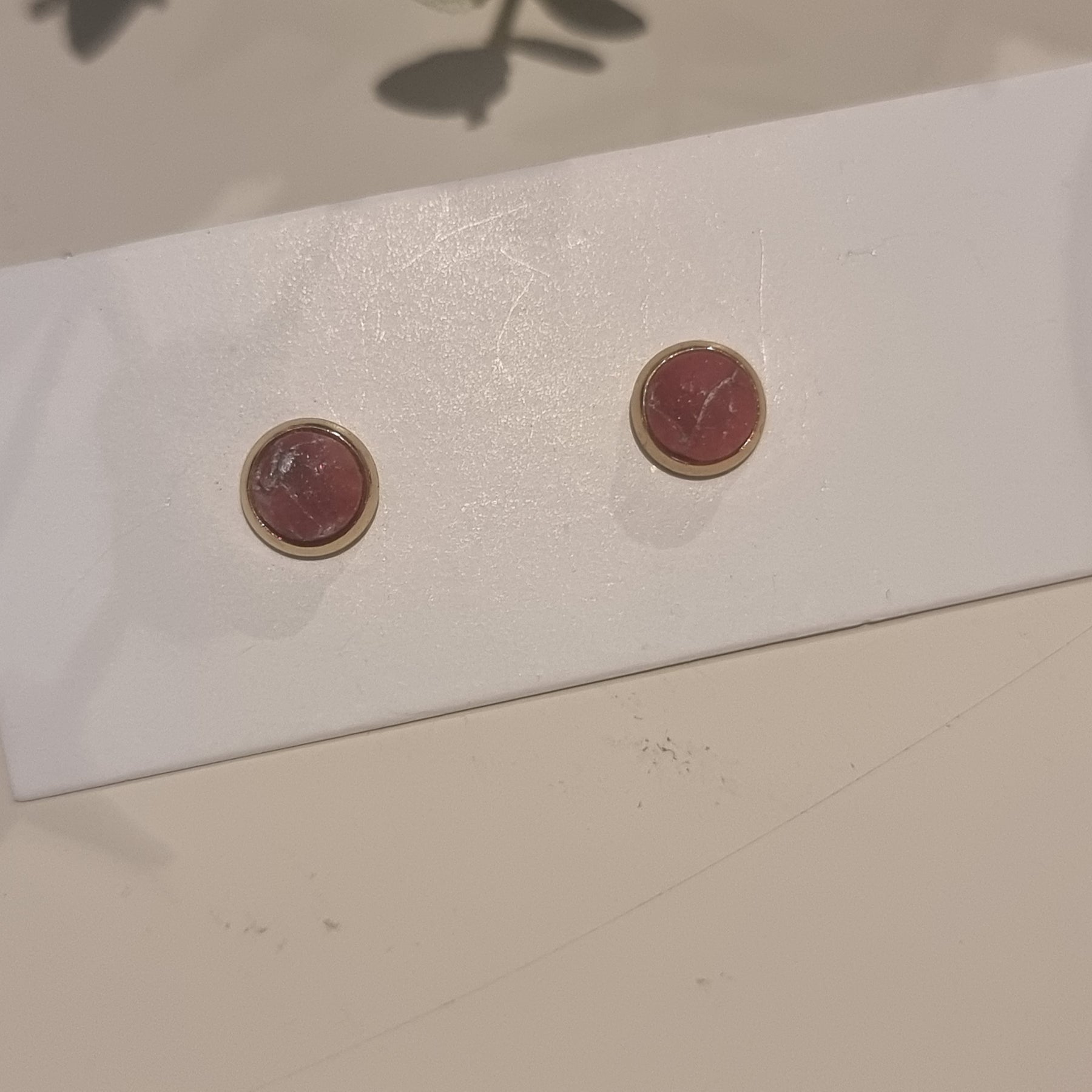 Red Agate Studs