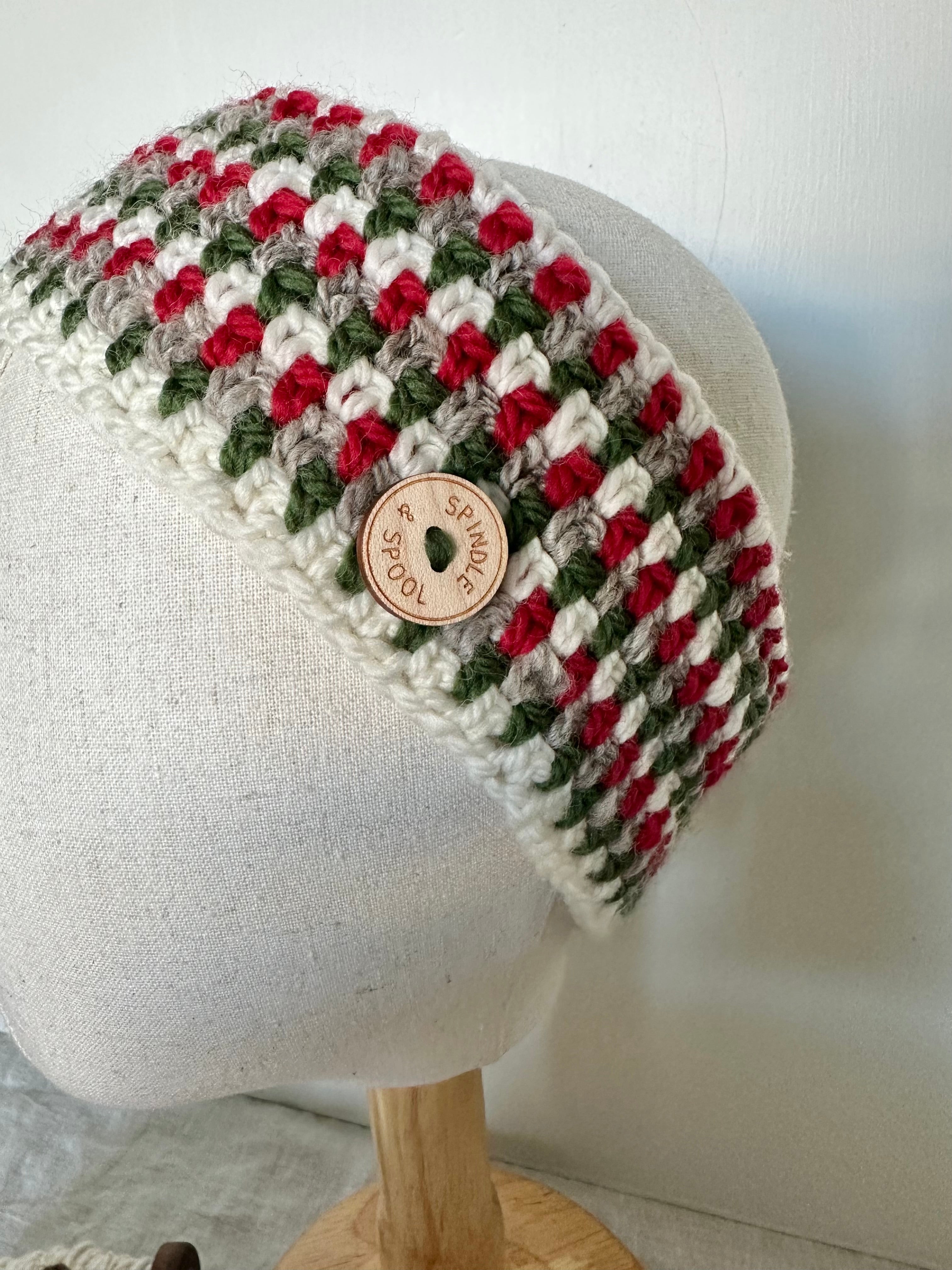 Christmas in July Collection - Cowl, Headband & Brooch