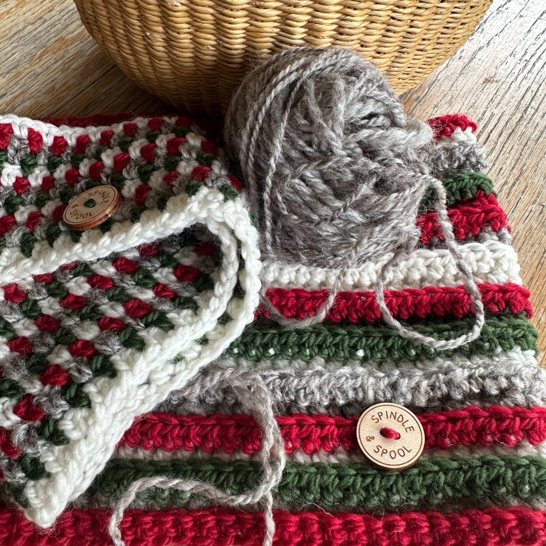 Christmas in July Collection - Cowl, Headband & Brooch